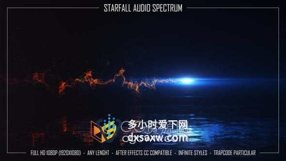 粒子烟雾光效拖尾波形节奏音频频谱动画音频可视化AE模板