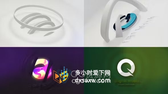AE模板-圆形抽象3D标志动画Circular Abstract 3D Logo Reveal