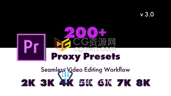 Premiere高分辨率视频代理加速预览解决卡顿ProxyPresets v3版PR预设下载