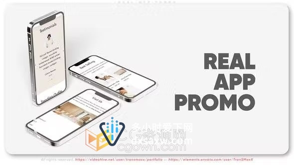 AE模板-制作手机商店视频广告移动设备新应用程序展示游戏介绍
