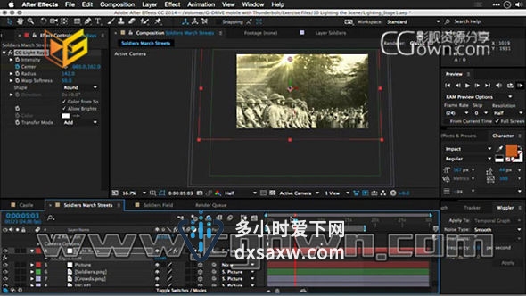 AE教程 照片素材转换3D运行效果 实用于解决剪辑中缺少视频素材方法