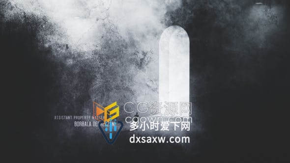 AE模板-黑白色调紧张氛围悬疑恐怖神秘感电影场景标题字幕展示