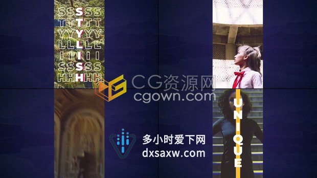 制作小视频嘻哈风格时尚故障动画简介社交媒体宣传视频片头竖屏幕-PR模板下载