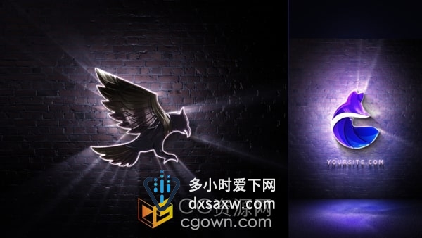 轮廓光迹荣耀中亮起华丽LOGO视频片头AE模板