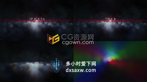AE模板-三维大气电影预告片视频广告空间感宣传标题