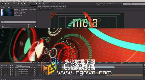 AE建立一个操纵摄像机组成 图形运动 Building a Rigged Camera Composition in After Effects