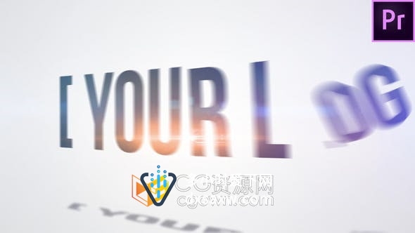 PR模板-明亮干净耀斑闪光飞行LOGO公司品牌动画视频片头