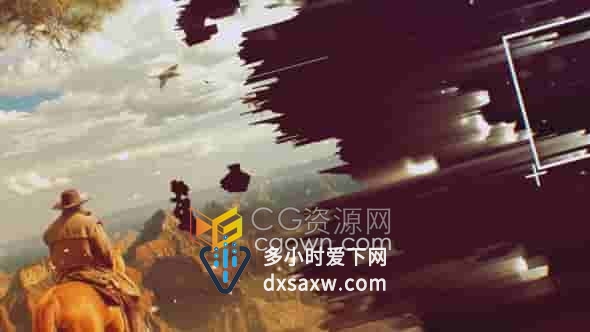 AE模板-现代优雅玻璃质感遮罩视差效果企业宣传片照片展示相册