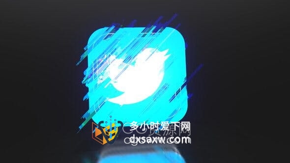 Glitch Logo AE模板3D故障动画标志视频片头