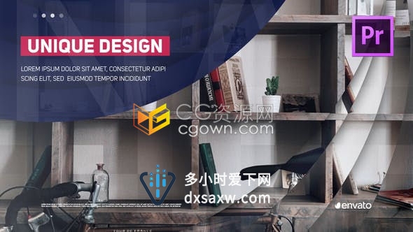 PR模板-干净现代设计多层图形分割转场效果公司企业宣传片