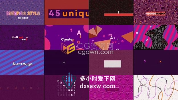 多种动态背景创意演示文字标题动画排版PR预设MOGRT文件-PR模板下载