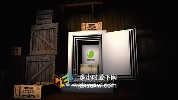 AE模板-禁止风格标志违禁品调查神秘侦探类视频电影片头密室逃脱游戏片头