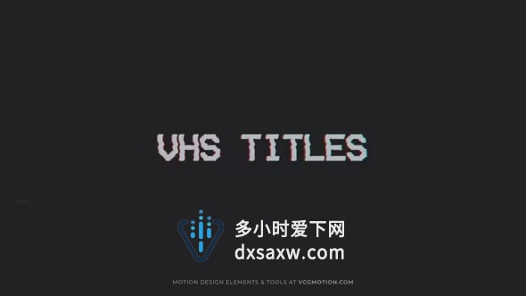 AE标题模板-10个VHS复古老式弹出文本动画