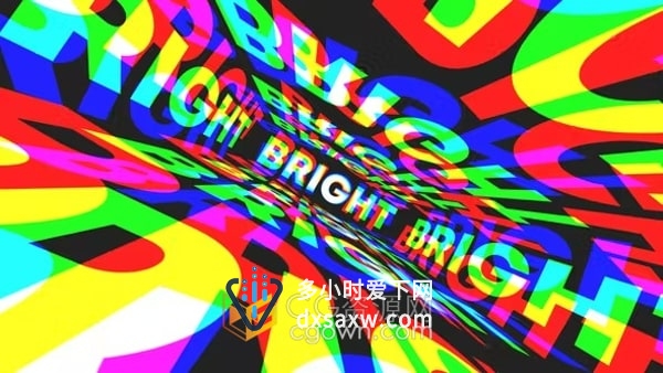 AE片头模板-迷幻动感抽象排版创意文字标题片头介绍