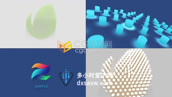 AE模板-Minimal 3D Logo Reveal光泽感3D标志动画