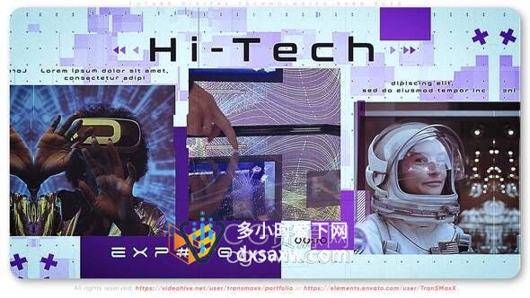 AE模板-数字技术博览会工程医疗工业游戏应用程序NASA全息视频演示
