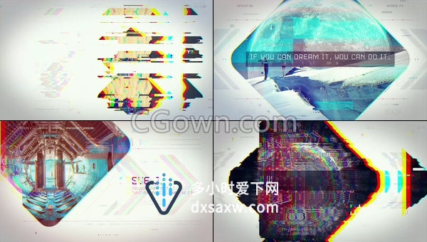 学分UI数字未来游戏实验室体育科技公司电影预告片宣传视频-PR预设与AE模板下载
