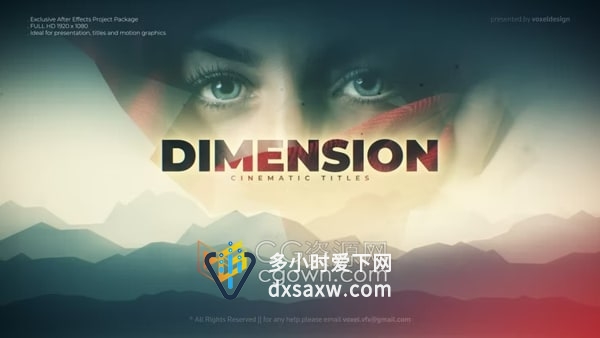 AE模板-重影效果大气电视节目纪录片大好河山电影预告片宣传