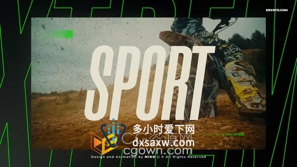 AE模板-健身体育运动赛事PK动感介绍Sports Promo Opener