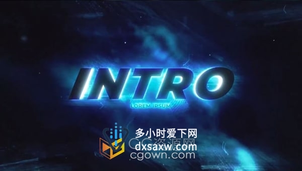 AE模板-闪电霓虹标题标志介绍片头