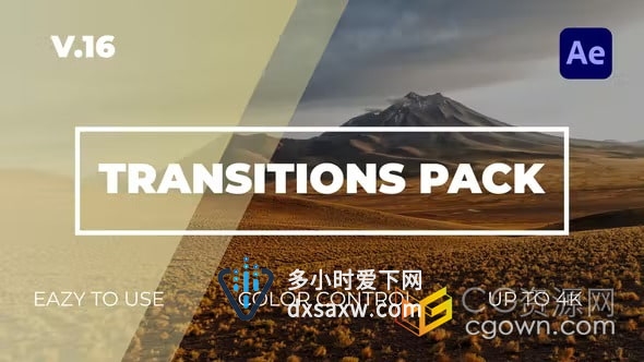 Transitions Pack V16 平滑过渡预设AE视频转场模板