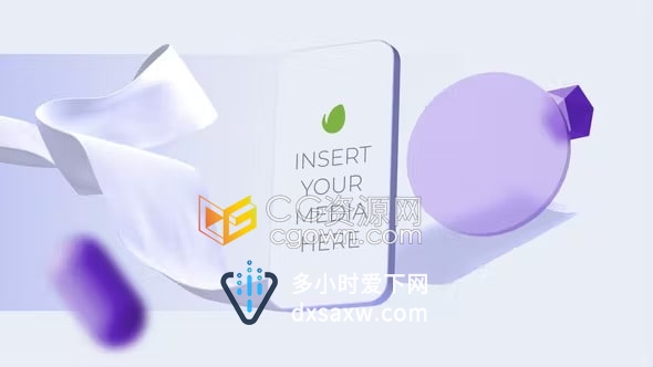 智能手机移动设备产品展示3D Calm Clean App 介绍视频AE模板