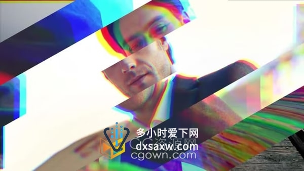 AE模板-16种RGB条纹过渡RGB Stripes 转场效果