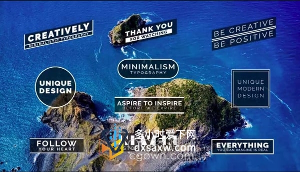 AE模板-时尚动态全屏标题动画突出重要人物产品地点标注