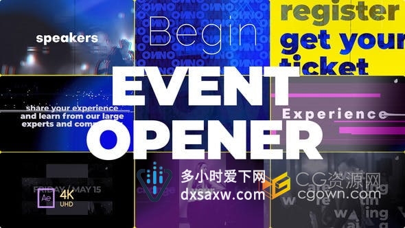 AE模板-动态过渡数字企业IT公司会展商业活动宣传片演唱会预告片