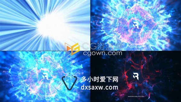 AE模板-震撼冲击波标志Shockwave Logo能量粒子炫丽科技片头