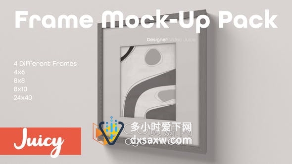 AE模板-逼真相框框架模型包展示摄影作品创意装饰酒吧商店艺术广告