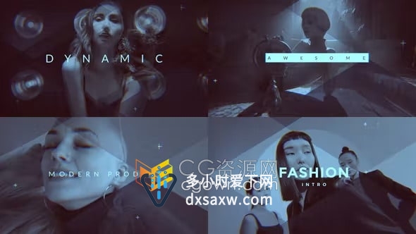 文艺抽象视频相册时尚包装照片幻灯片-AE模板