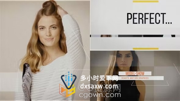 模特秀现代时尚活动媒体幻灯片AE模板下载