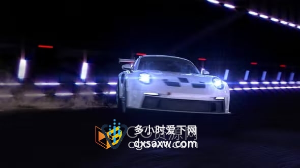 AE模板-汽车漂移车身标志展示车主俱乐部车友会LOGO片头