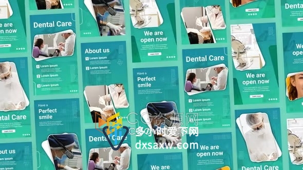 牙科健康医疗保健解剖学生物学医生医院介绍短视频动画AE模板