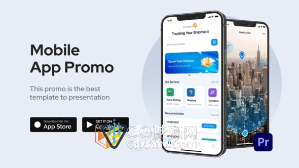 Premiere模板-移动应用促销APP软件介绍宣传视频动画