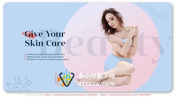 AE模板通用水疗中心化妆美甲美容院美容服务化妆品广告宣传视频