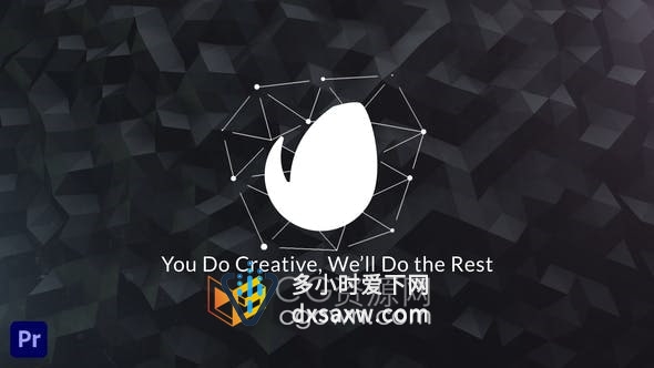 Premiere模板-3D抽象背景动画LOGO视频片头效果制作