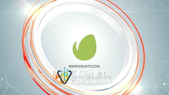 PR模板-圆圈图形动画互联网科技公司视频片头制作
