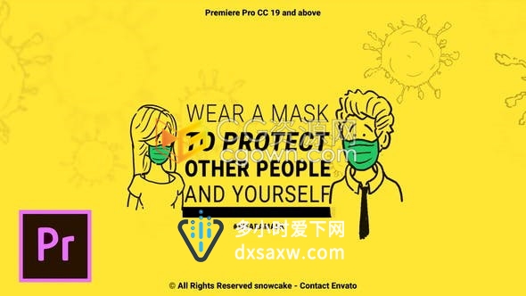 PR模板了解有关COVID-19爆发最新信息照顾健康保护安全介绍图形动画视频