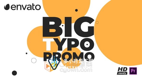 Big Typo Promo大标题创意动态优雅简介现代开场视频片头-AE与PR模板