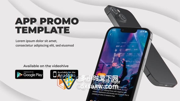 AE模板-iphone 13苹果手机模型展示应用推广数字营销网站介绍视频