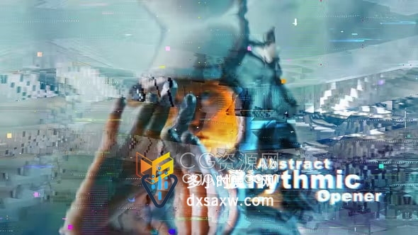 科技感抽象故障界面赛车片头VR技术汽车运动宣传片-AE模板