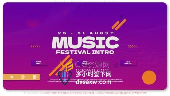 AE模板-DJ演示音乐会开幕式音乐节活动宣传视频舞会宣传片