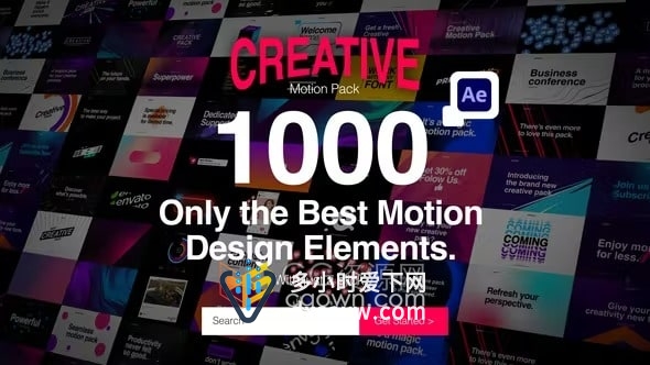 AE模板/脚本-1000个高品质创意图形动画设计特效元素包