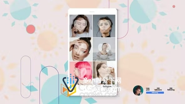 AE模板-微博微信抖音INS个人资料网红博主个人主页展示