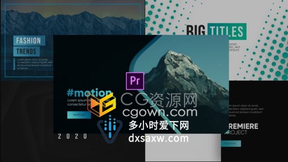 创意介绍文字摘要排版设计视频字幕宣传动画效果制作-PR模板