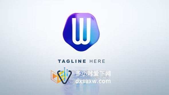 AE模板-制作干净简约浅色光效叠加标志动画Light Logo Reveal