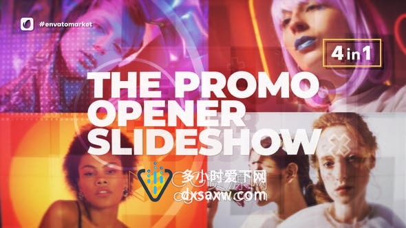 AE模板-简单干净透视效果活动旅行图像展示宣传片开场白