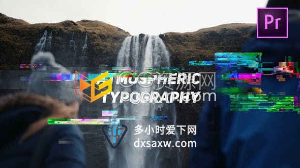 PR模板-4K现代时髦数字失真彩色信号损坏故障开场白公司励志宣传商业演示视频开场